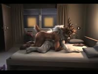 Reindeer fucking a dog from behind in animal porn video